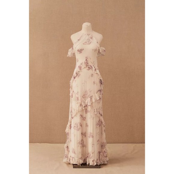 NWT $600 BHLDN THERESE PURPLE & PINK FLORAL MAXI DRESS SIZE MEDIUM SOLD OUT! - Picture 5 of 9
